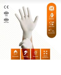 Beyaz Lateks Eldiven Pudrasız -100'lü Paket